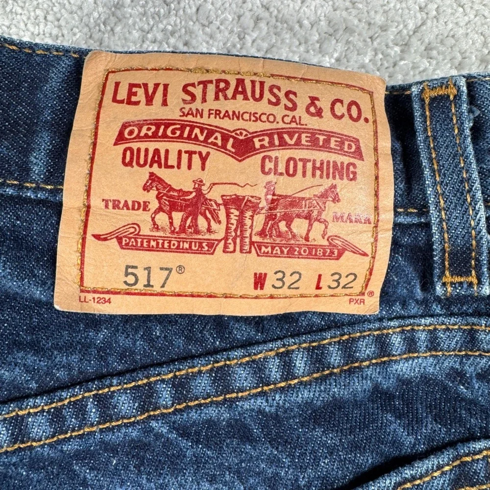 Levi's 517 Boot Cut Jeans Mens 32x32 Blue Denim Classic Fit 100% Cotton